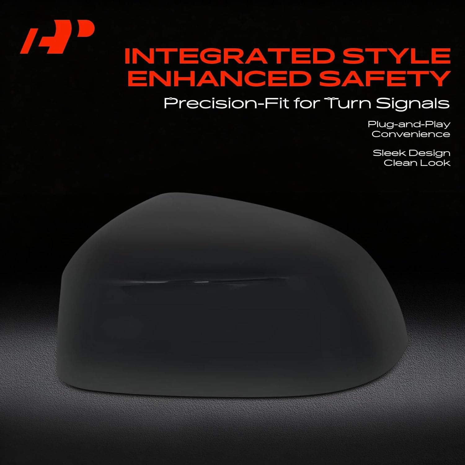 A-Premium 2 PCS Driver and Passenger Side Rearview Mirror Covers Caps - Compatible with BMW X5 X7 X4 2019-2025, X3 2018-2024, X6 2020-2025 - Smooth Black, with Turn Signal Hole