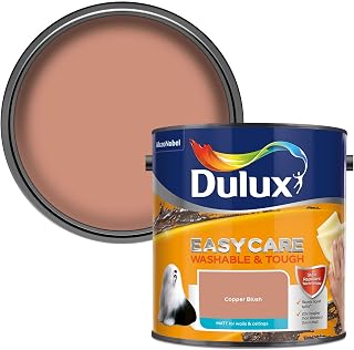 Dulux 5293141 Easycare Washable & Tough Matt Emulsion Paint For Walls And Ceilings - Copper Blush 2. 5 Litres