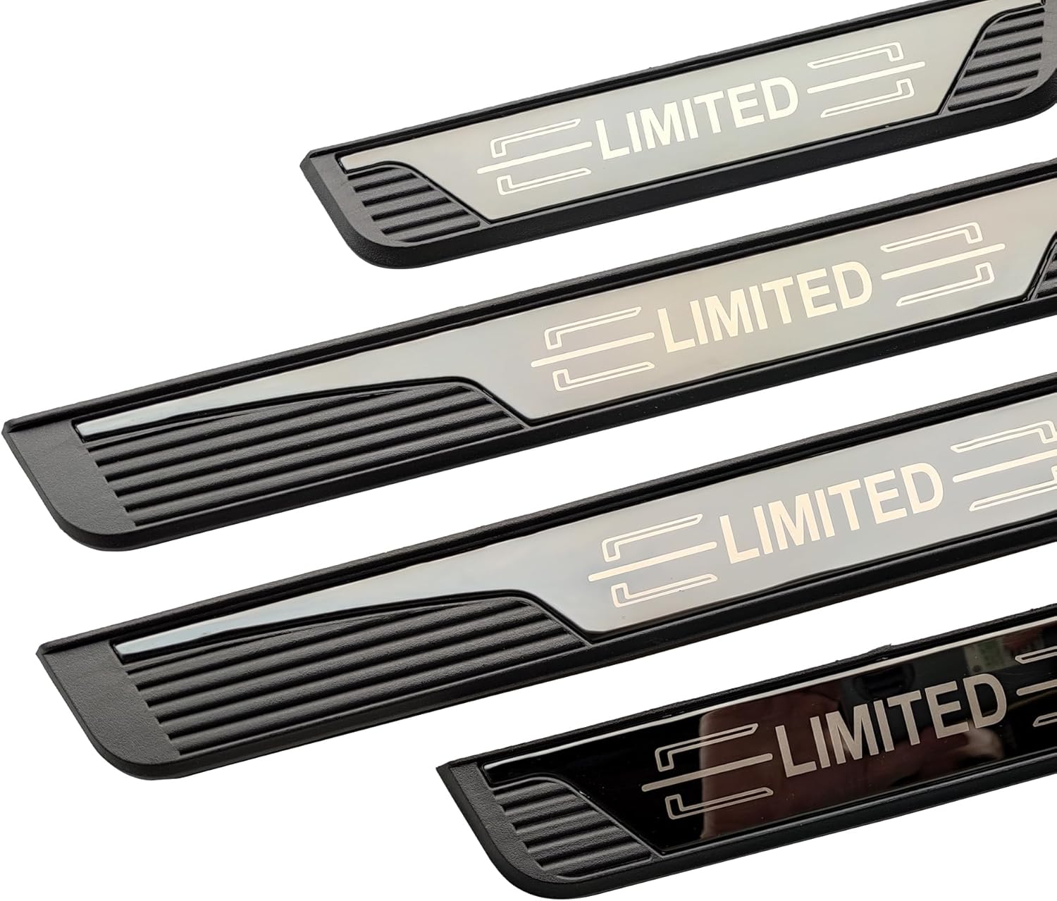 Door Sill Protector for Ford puma, Steel with Plastic Kick Panel Door Entry Guard Scuff Plates Accessories