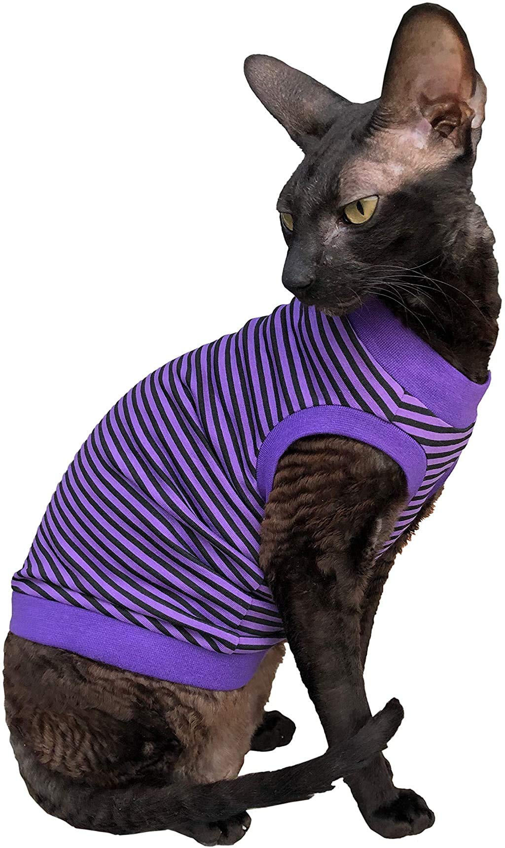 T-shirt violet à motif rayé pour vos sorties urbaines et moments de détente