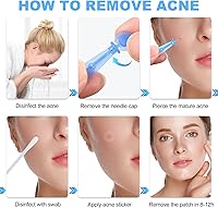 Vista 4 de 50PCS Disposable Acne Needle & 72 Dots Pimple Stickers - Ultrafine Pimple Popper Needle