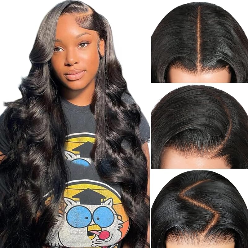 Pizazz 13x6 HD Transparent Lace Front Wigs Human hair Pre Plucked | Pre Bleached Knots 180 Density Brazilian Body Wave Frontal Wigs Human Hair with Baby Hair Natural Hairline 20 Inch