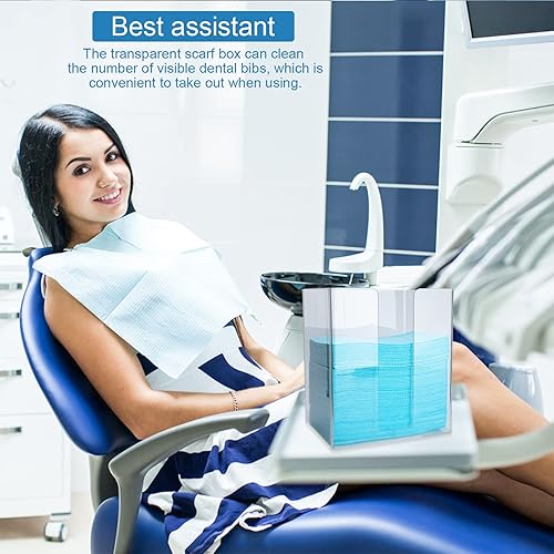 Miniatura 6 de ANNWAH Dispensador de babero dental - Organizador de acrílico transparente Clínica Dental Clinic Estuche de plástico