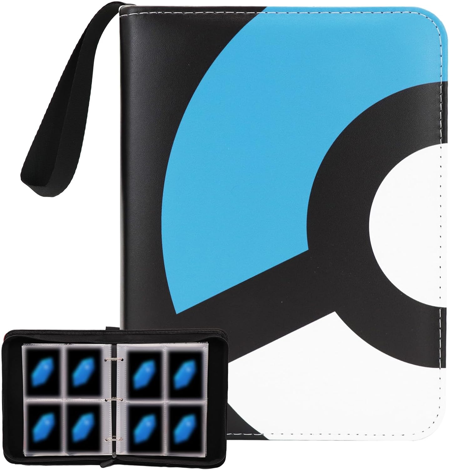 Card Binder 4-Pocket, 400 Pockets Fashion Design Trading Card Holder for Sports Card Premium Card Book Sturdy Card Holder (Blue, 400 Card)