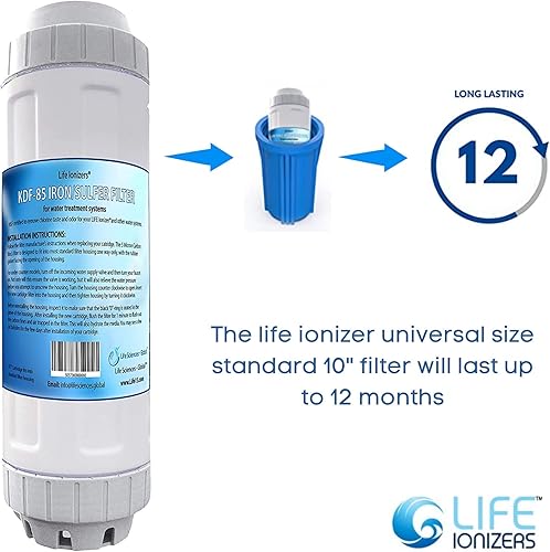 Miniatura 2 de Life Ionizer Cartucho de carbón activado granular Kdf-85 Pre-filtro fabricado en Estados Unidos