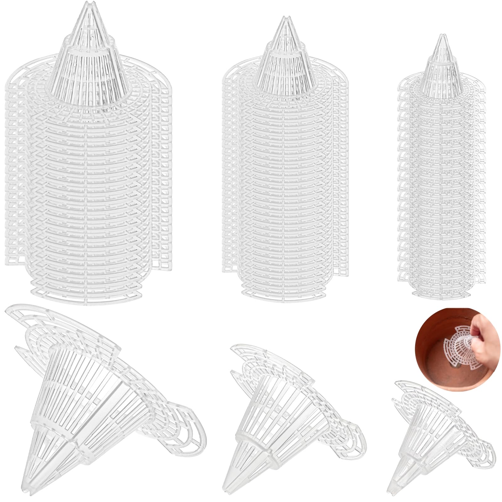 Filet de drainage pour jardinage Covzoe grille plastique anti perte de sol 60 pcs