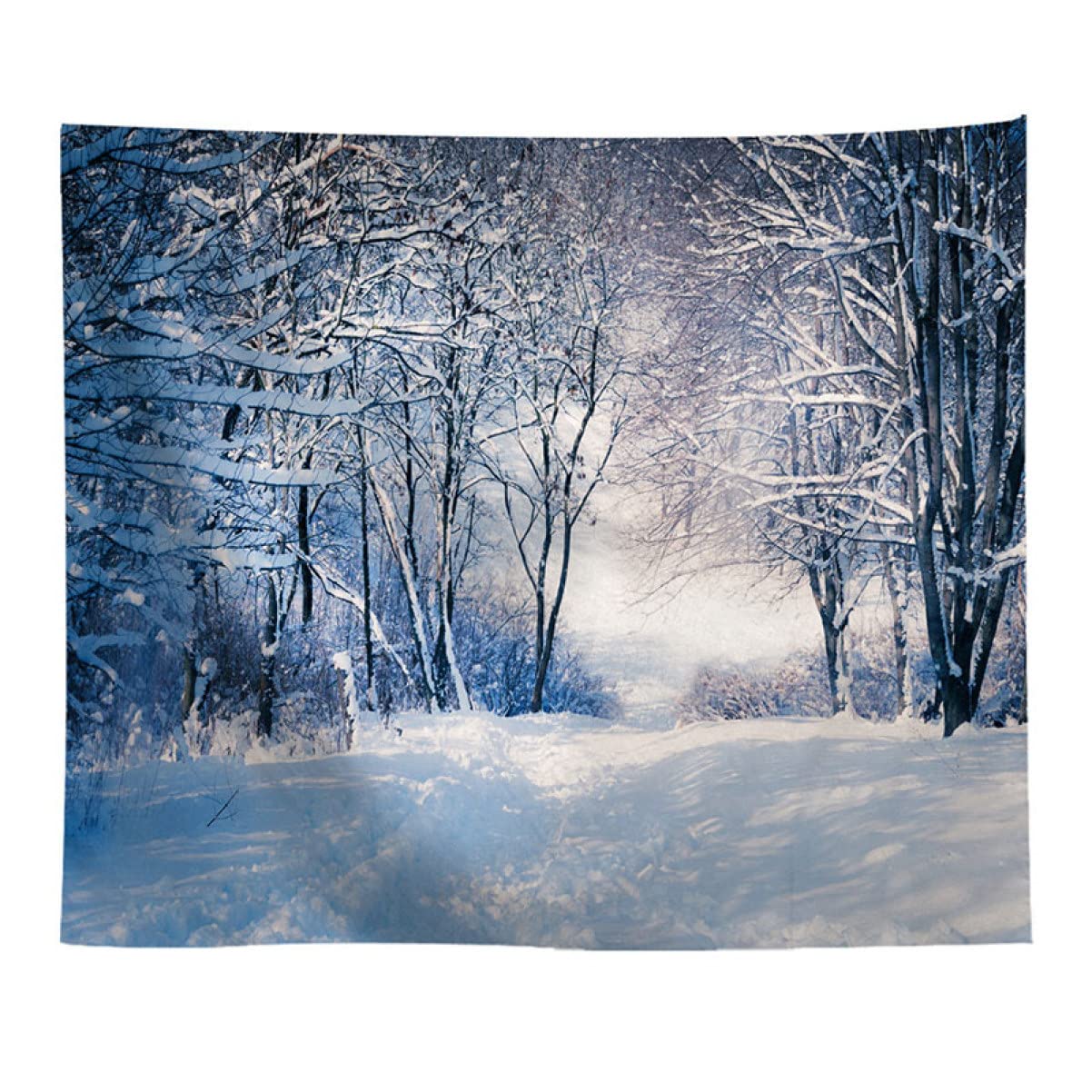 Amazon.co.jp: [KMBIGNK] 自然風景 タペストリー 雪に覆われた冬の森