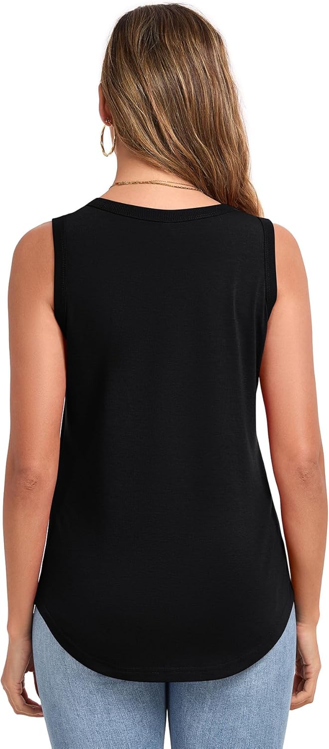 Tank Top for Women Summer Loose Fit Scoop Neck Sleeveless Tops Casual Tee Shirts Outfits Clothes - Image 5