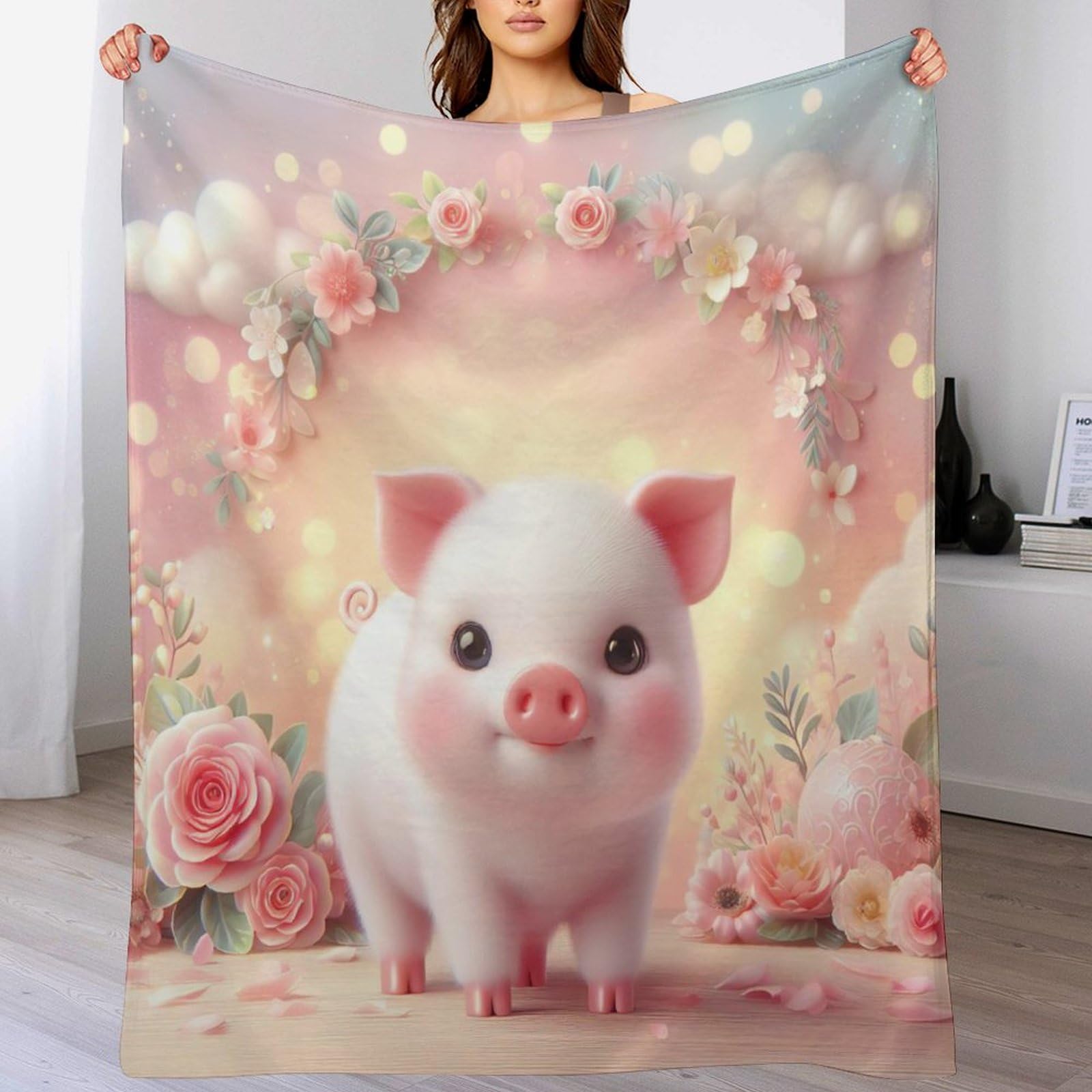 Manta de forro polar bonita de 130x180cm para regalar a niños y adultos en casa