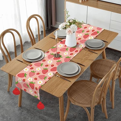 Camino de mesa de Navidad de 60 pulgadas de largo, camino de mesa de otoño para mesa de comedor, decoraciones de Navidad, camino de mesa de café con