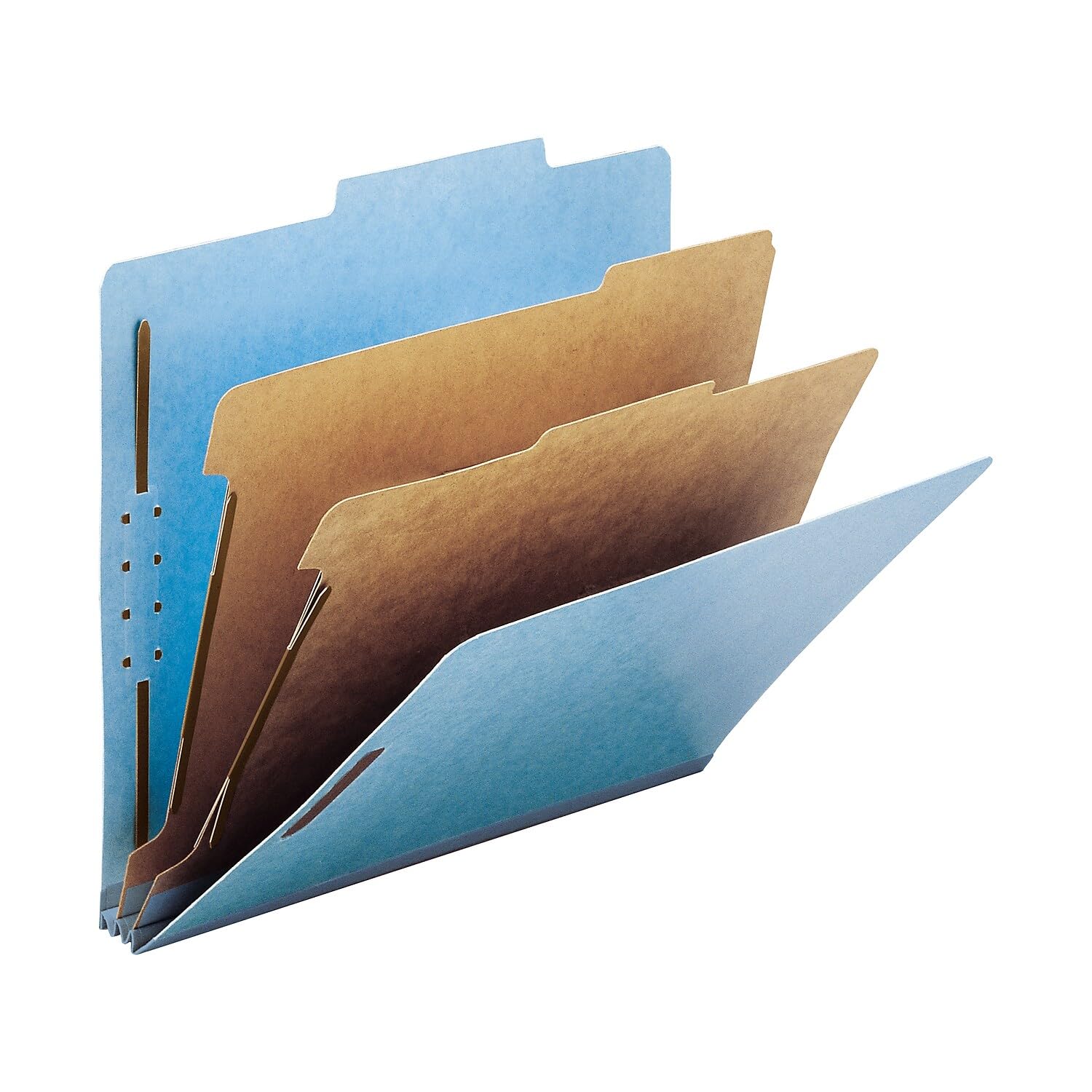 Smead - Carpeta clasificadora 100% reciclada, 2 separadores, expansión de 2 pulgadas, tamaño carta, azul, 10 por caja (14021)