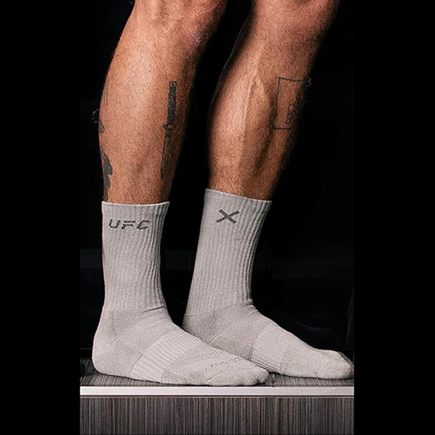 Odd Sox-UFC Logo Crew Socks-UFC Fighter Novelty Apparel-Size Large For Men & Women-Comfy Cotton Blend image 3