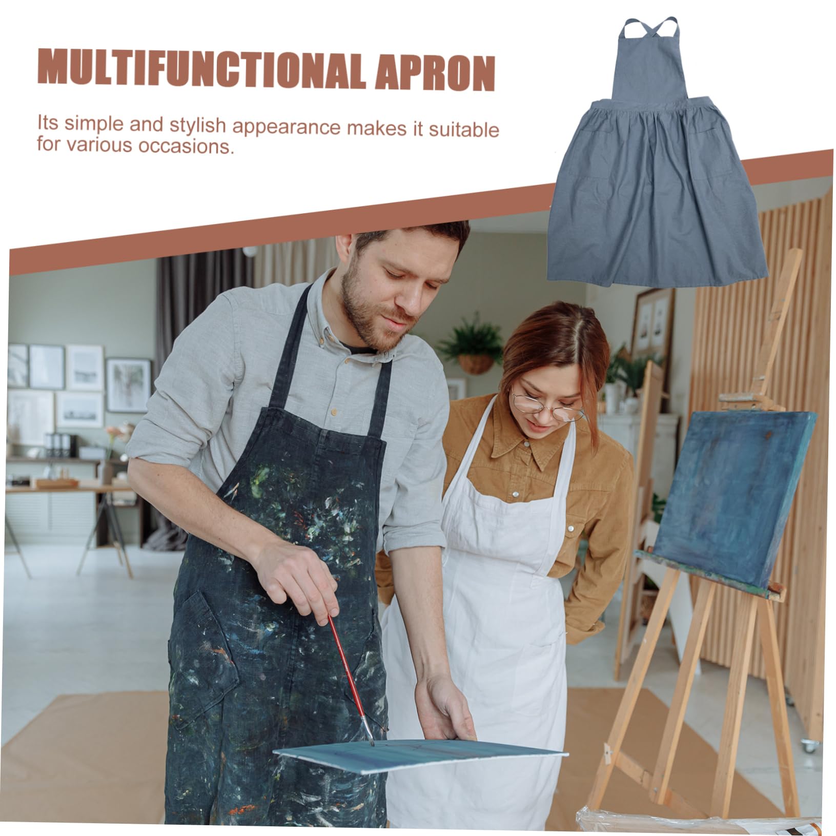 Küchenschürze Mit Verstellbarem Gürtel Und Taschen Strapazierfähig Und Wiederverwendbar Für Damen Geeignet Zum Kochen Backen Und Grillen