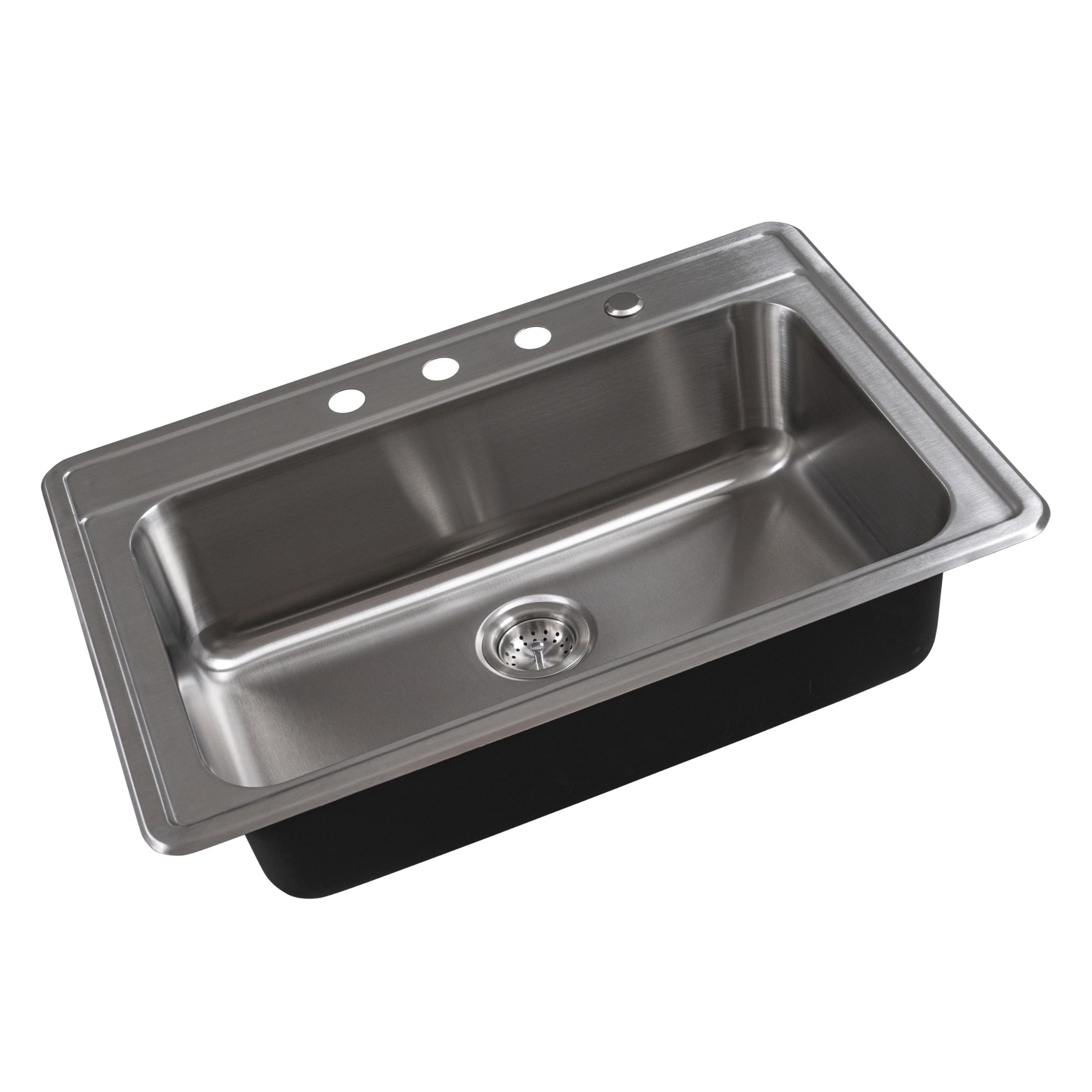 sann shivaページ MSI Single Bowl 33 in. X 22 in. Stainless Steel Overmount