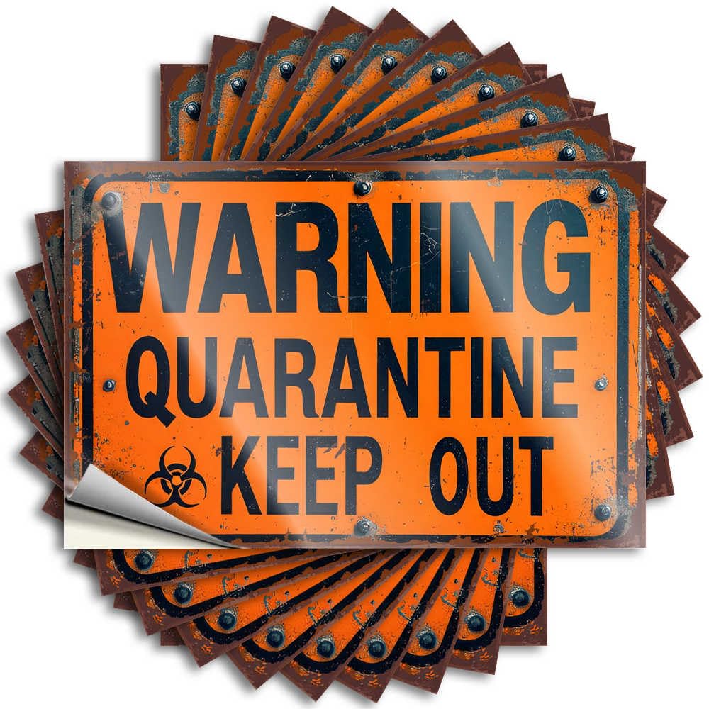 Tiny Decals, Funny Kitchen Decor Hard Quarantine Warning Sign: Keep Out Zone | Funny Quote Darts Decals(6X9CM)