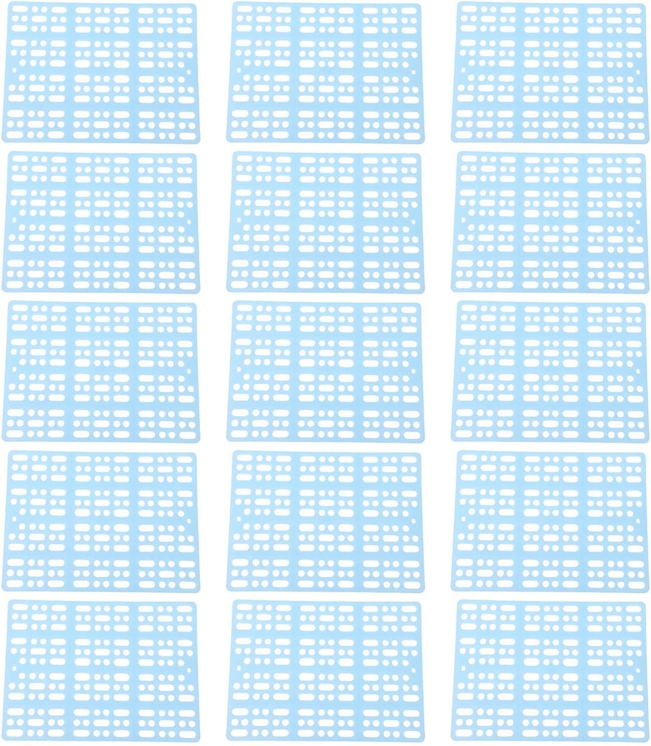 Dpofirs 15pcs Plastic Rabbit Cage Mat with Connecting Buckles, Bunny Foot Resting Pad for Small Animals, Guinea Pig Bunny Cage Mat, 34x25cm (Blue 34x25cm)