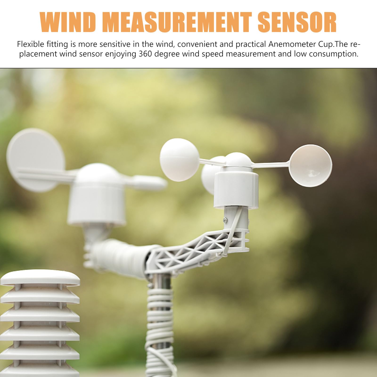 Magiclulu Sensore Di Velocità Vento Anemometro a 3 Tazze Coppa Di Misurazione Del Flusso D'Aria in Lega Di Alluminio Per Monitoraggio Ambientale E Applicazioni Industriali