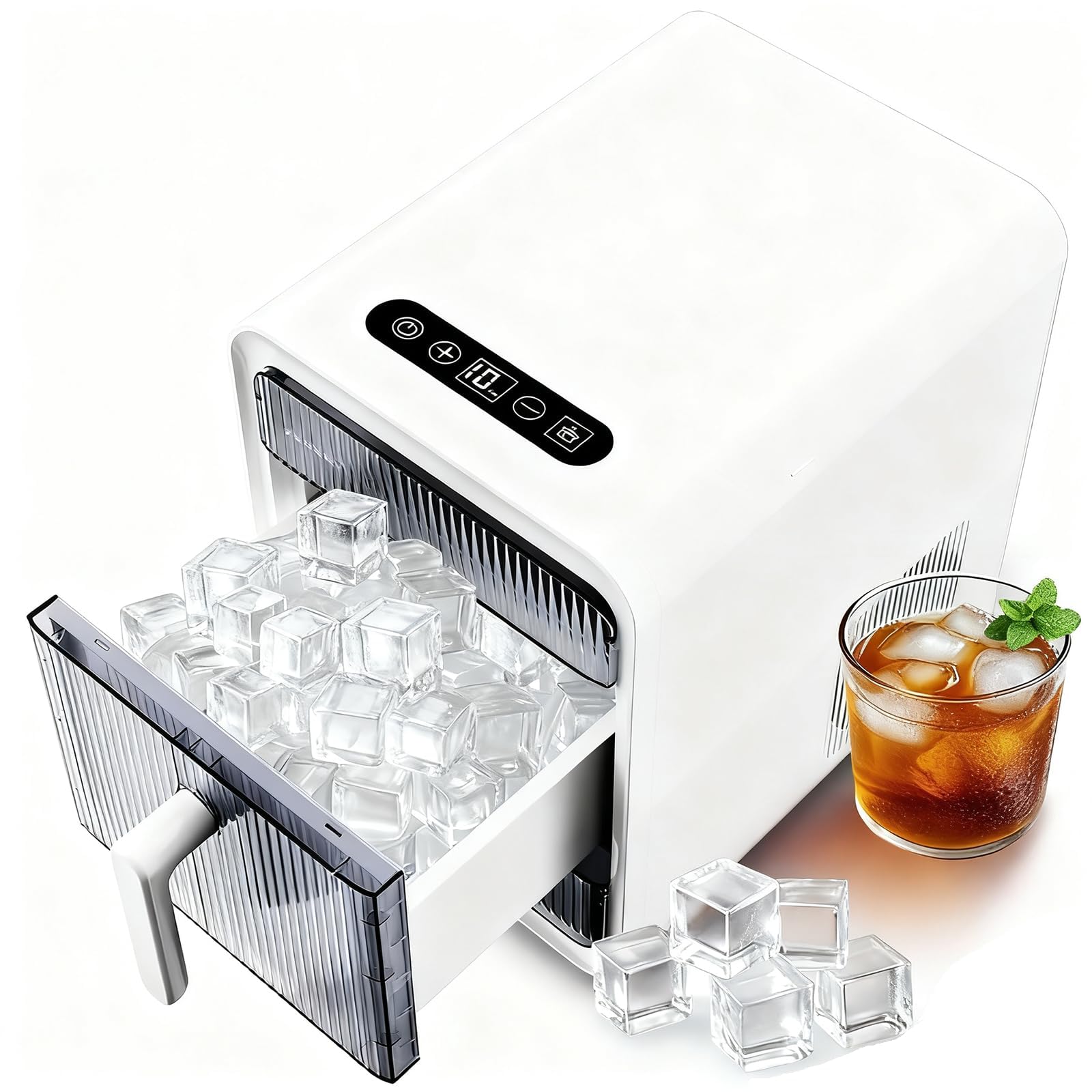 Machine à glaçons autonome fini l'attente avec 12 cubes prêts en 10 minutes
