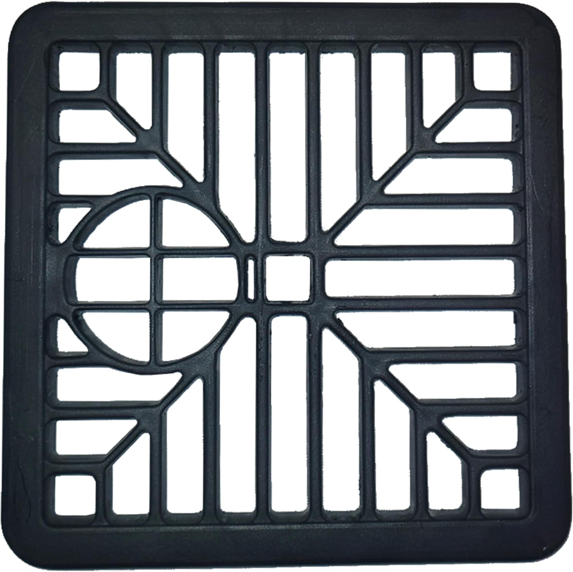 6" Black Drain Cover Square Gulley Grid / Plastic Drainage Grille Gully 15cm