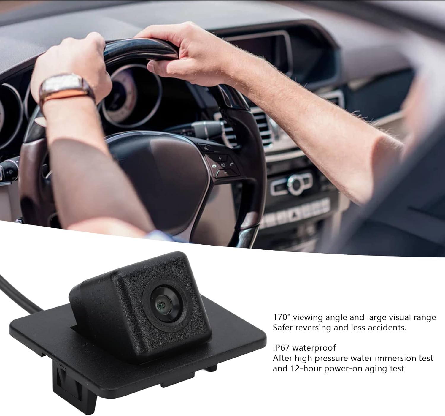 Acouto Car Rear View CCD Camera 170° Wide Angle IP67 for 3 a 2013‑2019