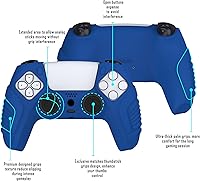Vista 3 de PlayVital Raging Warrior Edition Controller Protective Case Cover for PS5, Anti-Slip Rubber Protector for PS5 Wireless Controller, Soft Silicone