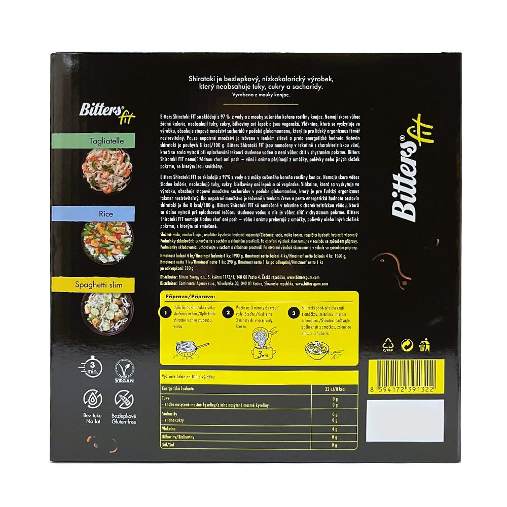 Bitters Pasta di Konjac - Spaghetti Bold - 16x390g (senza liquido 16x250g)