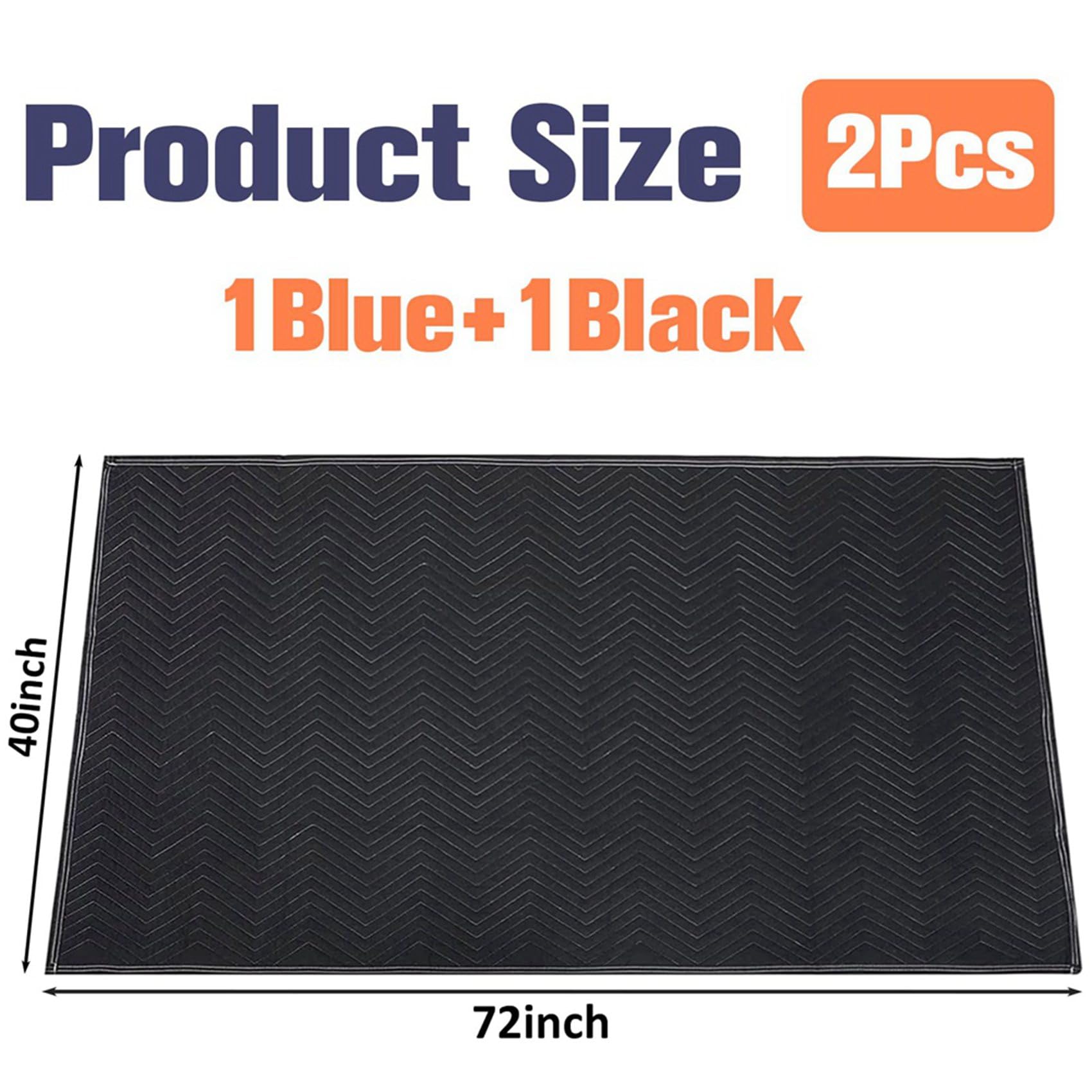 6 Coperte per Traslochi 40X72 Pollici Coperte da Imballaggio Resistenti per Traslochi, Spedizioni, Mobili, Avvolgimento per Mobili-Nero