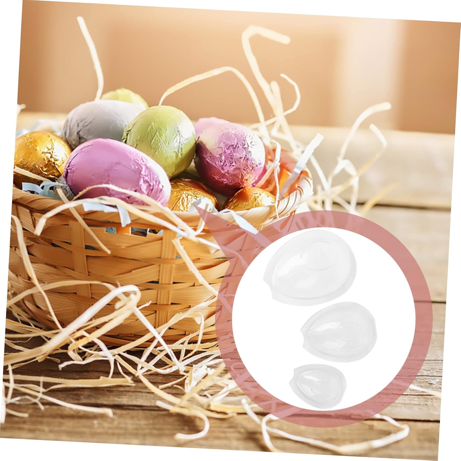 Ciieeo 2sets Plastic Cake Baking Mold Eggs Shape Cake Mould Kitchen Mould for Easter Diy Baking Projects 6pcs*2