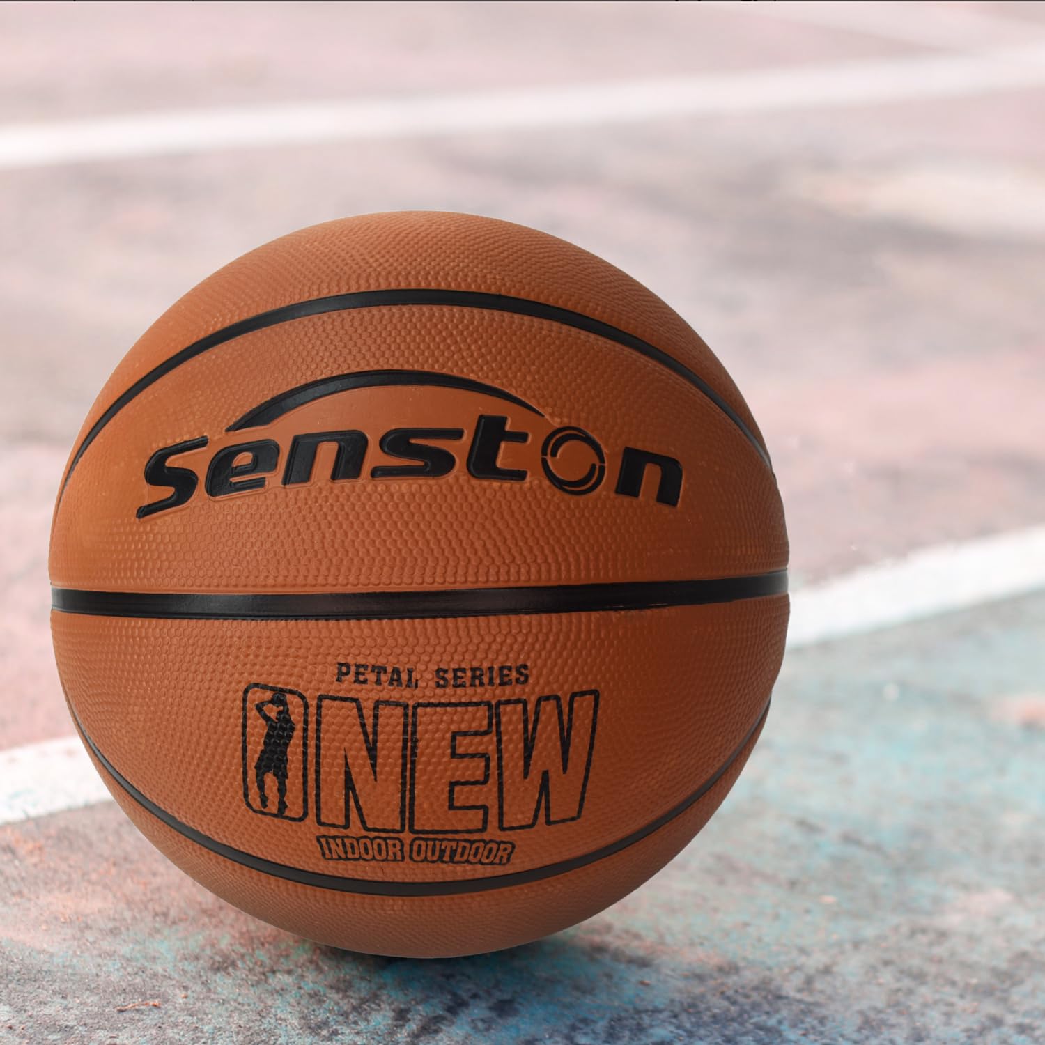 Senston Pallone da basket misura 7, con pompa, per esterni, antiscivolo e ottima presa