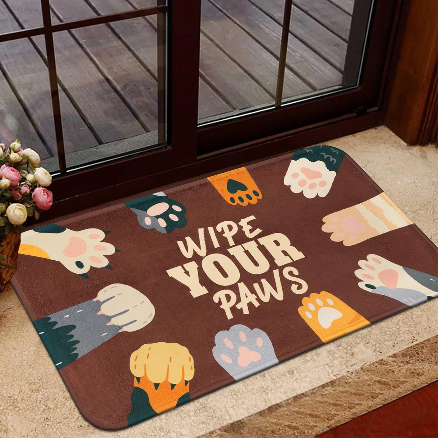 Yinhua Fall Front Door Mat Outdoor Entrance Wipe Your Paws