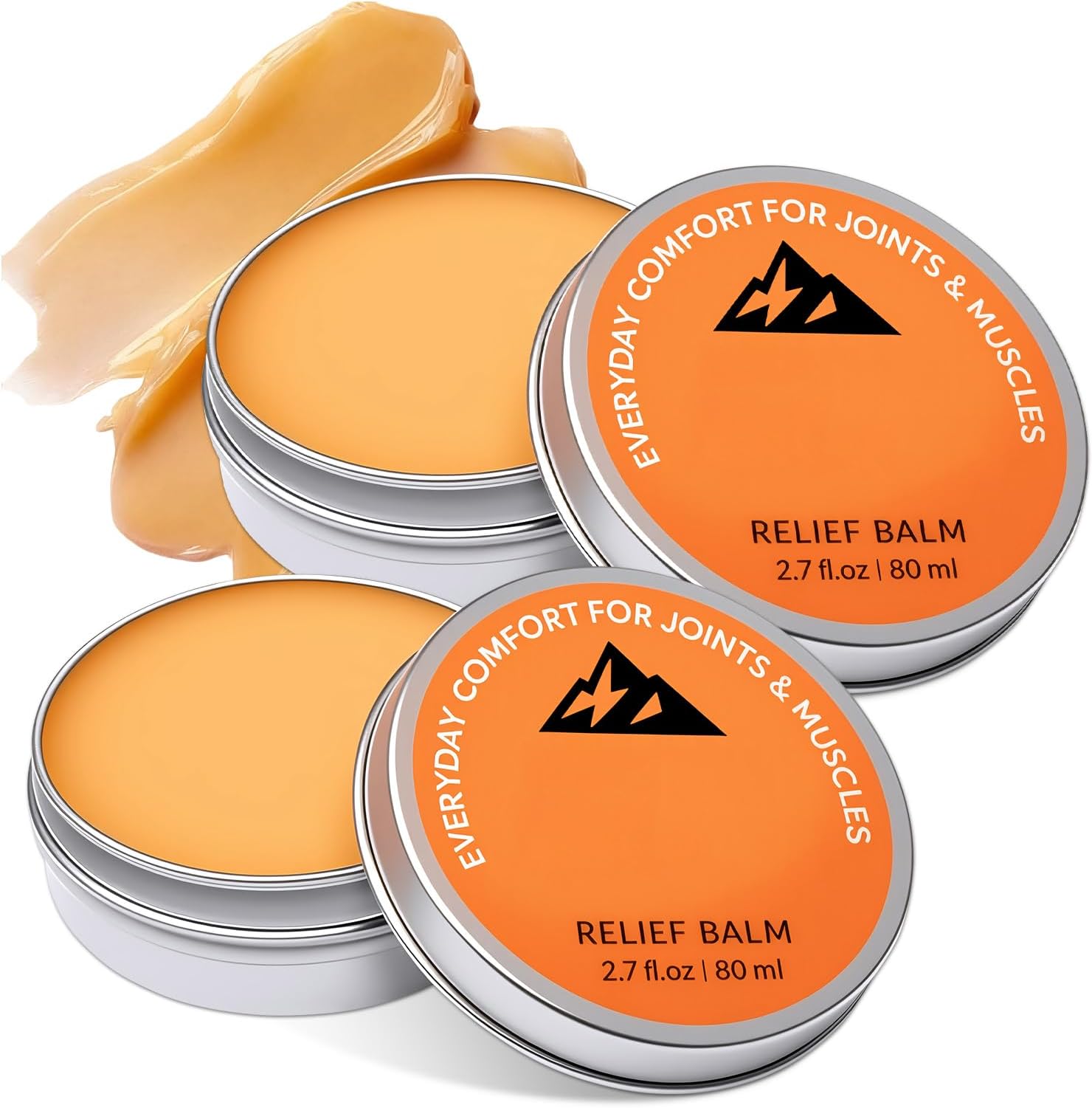 2pcs Soothing Massage Cream for Knee, Foot, Back & Joint, Fast Absorbing, Non-Greasy, 2.7fl oz