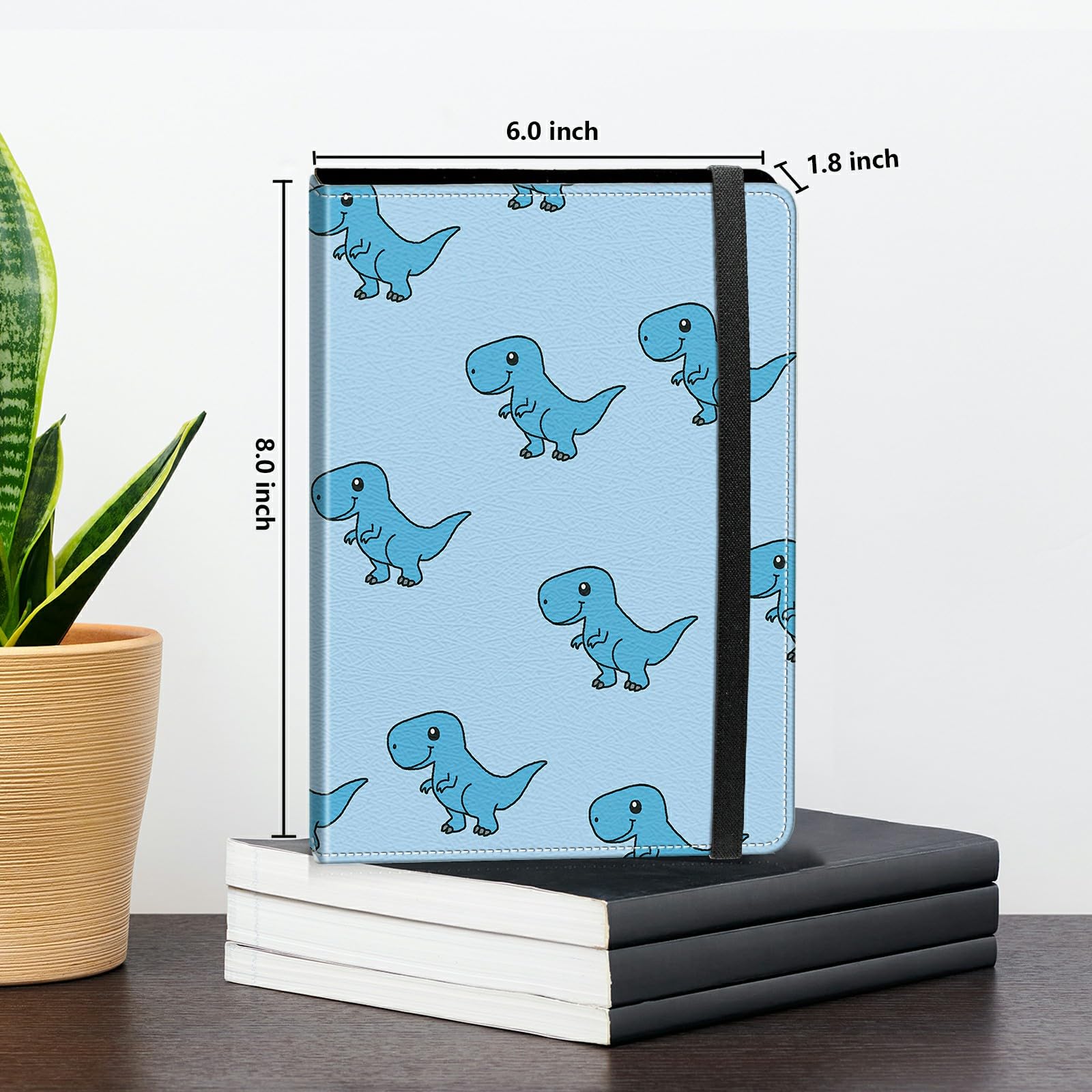 Small Photo Album 3x5 Shows 80 Photos, Cute Dinosaur Mini Picture Binder Albums Photo Books with 20 Sleeves, PU Leather Photo Protector w/Elastic Band for Family Wedding Baby Pets