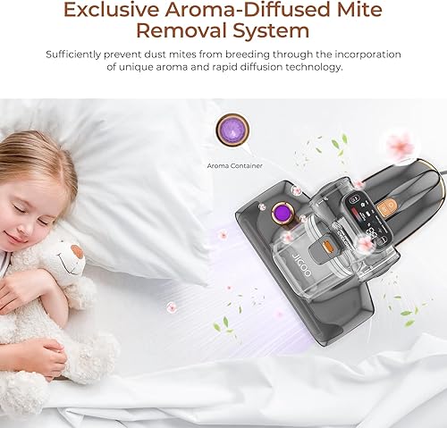 Miniatura 2 de JIGOO Mattress Vacuum Cleaner T600 Pro Bed Vacuum Cleaner with UV-Light,700W 15Kpa Vacuum Suction Deep Cleaning Vacuum with Smart Dust Sensor for