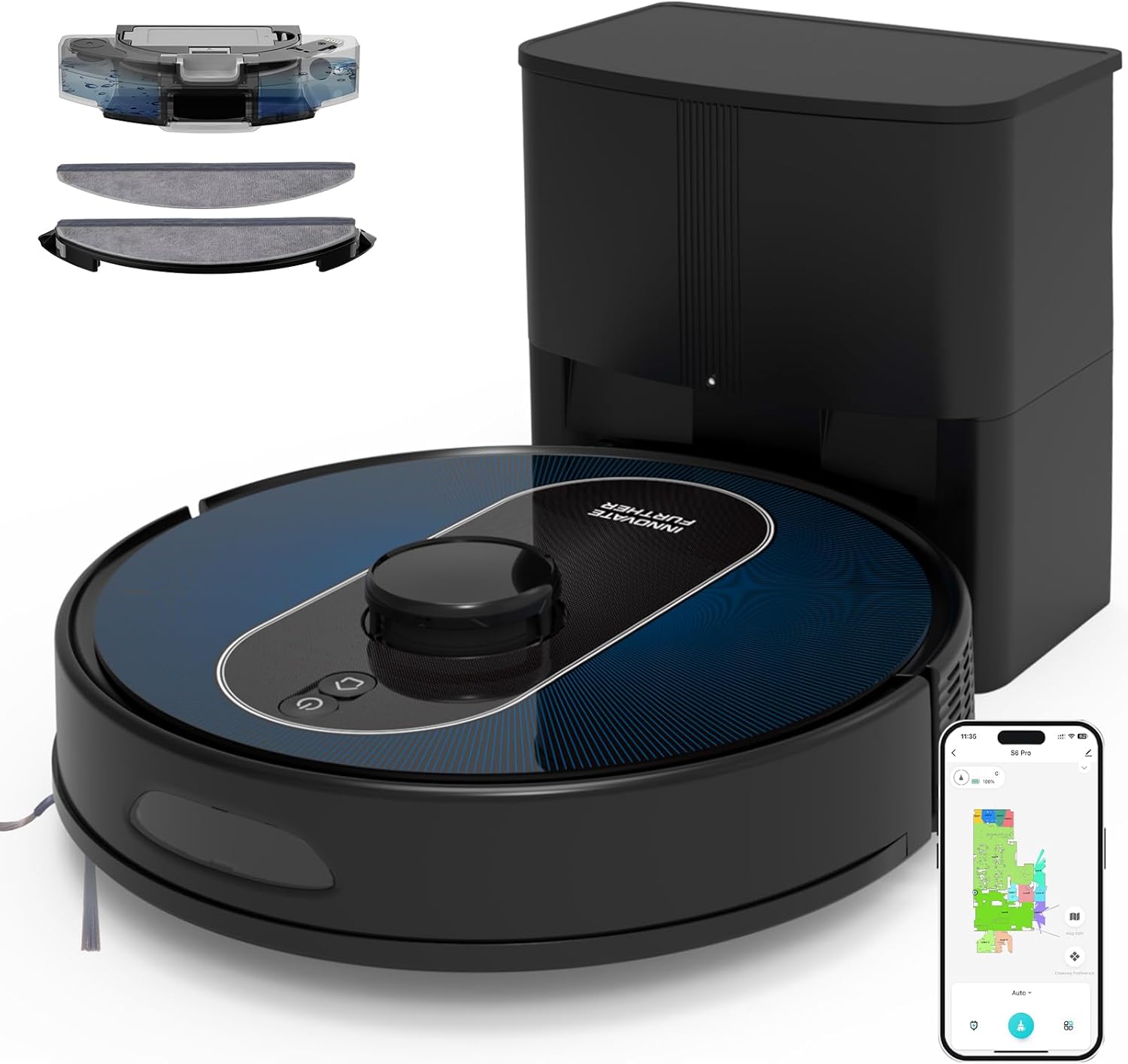 Robot Vacuum and Mop: Self-Emptying 5000Pa Robotic Vacuum Real-Time Mapping/No-Go Zones for 60 Days Hands-Free Cleaning, 3-In-1 LiDAR Navigation Alexa/APP Robot Vacuum Cleaner for Hard Floor & Carpet Robot Vacuum and Mop: Self-Emptying 5000Pa Robotic Vacuum Real-Time Mapping/No-Go Zones for 60 Days Hands-Free Cleaning, 3-In-1 LiDAR Navigation Alexa/APP Robot Vacuum Cleaner for Hard Floor & Carpet