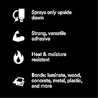 Vista 4 de 3M Adhesivo en aerosol de alta resistencia 90, permanente, enlaza laminado, madera, concreto, metal, plástico, pegamento transparente, peso neto