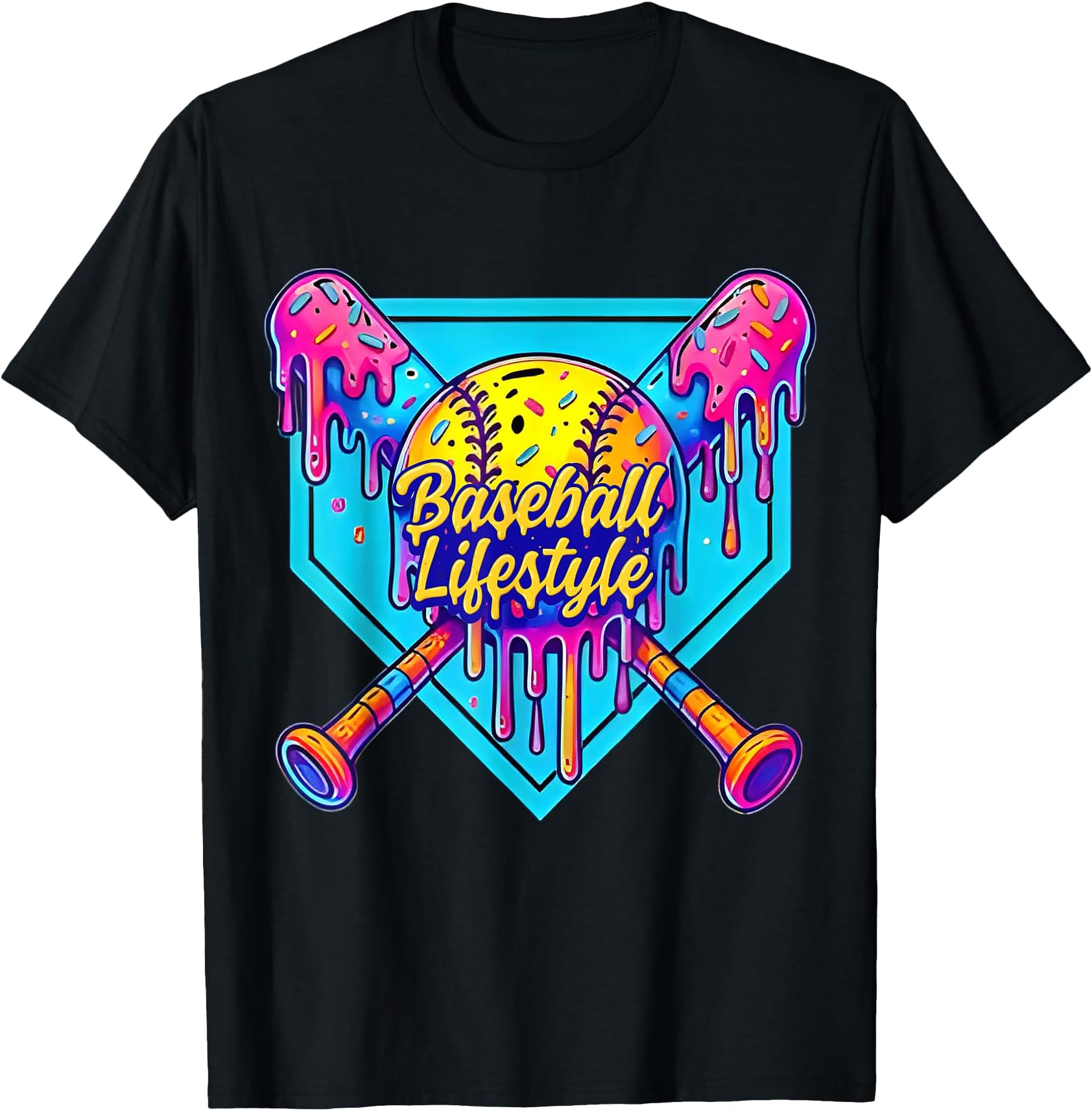 Baseball Life Style 101 Apparel Youth Drip Baseball Boys Kid T-Shirt