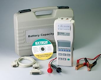 Extech BT100 Battery Capacity Tester - Rechargeable & Disposable Battery Analyzer, AA AAA C D 9V, 1.2-9V, LCD Display, Quick Test for Health, Charge, and Load Performance | Tests rechargeable and disposable batteries, voltage and capacity under load, LCD, NiMH/NiCd/alkaline