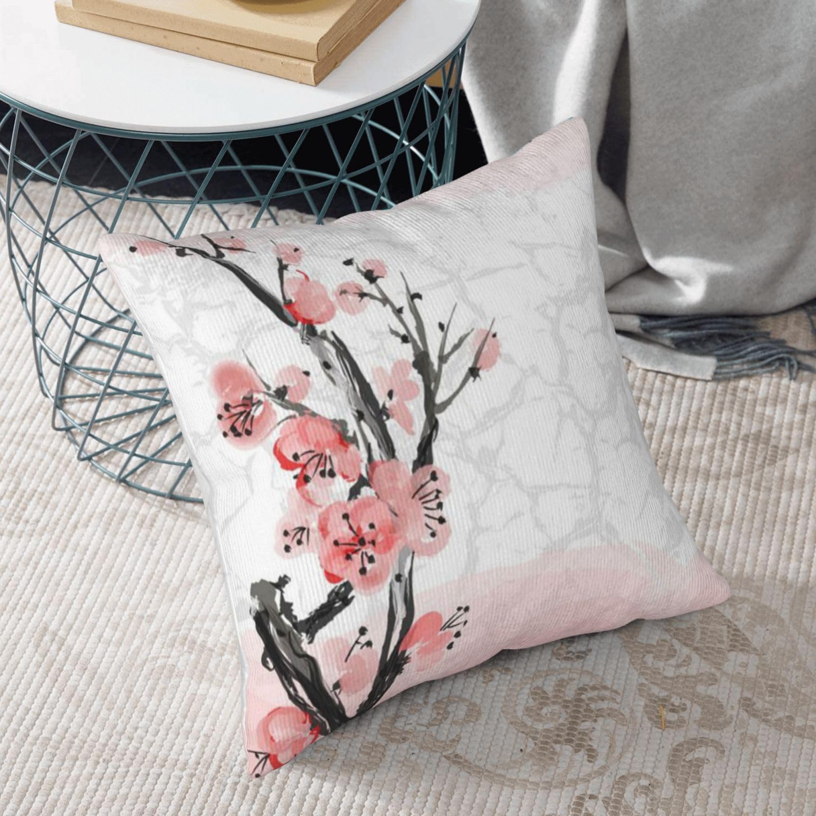 Cuscino decorativo motivo floreale velluto 45x45 cm multicolore Ramonda