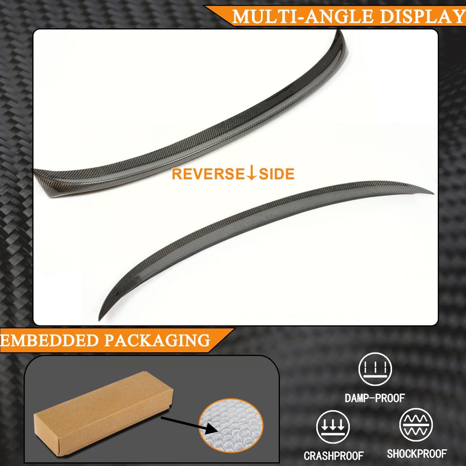 Carbon Fiber Rear Trunk Spoiler Fits for BMW 3 Series E90 325I 328I 330I 335I M Sport M3 2005-2012 Factory Outlet Auto CF Rear Boot Lid Highkick Spoiler Wing Lip