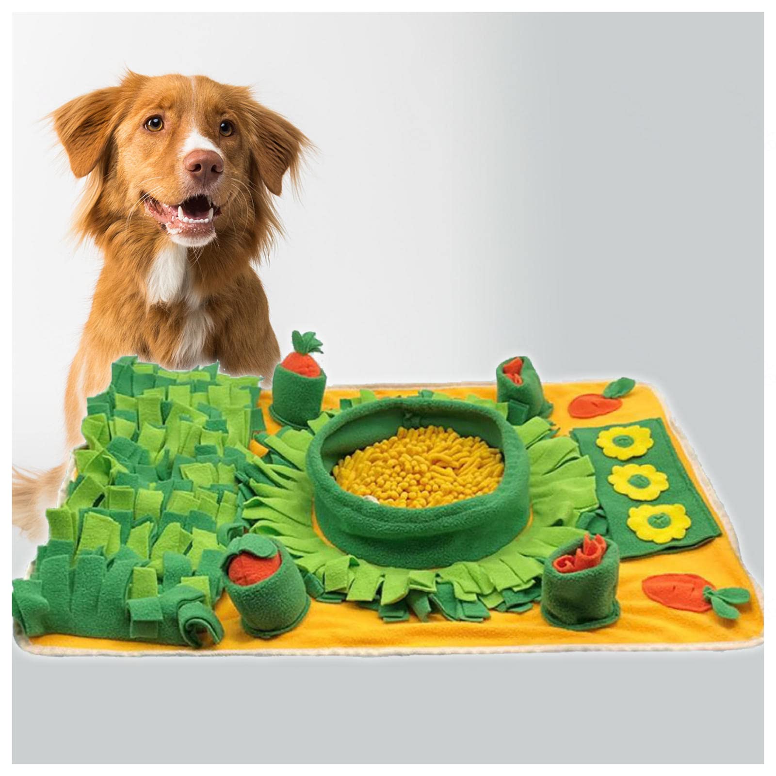 Snuffle Mat for Small Dogs Sound,Adjustable Snuffle Mat for Dogs Soft and Unique Puppy Snuffle Mat Encourages Natural Foraging Skills and Stress Relief