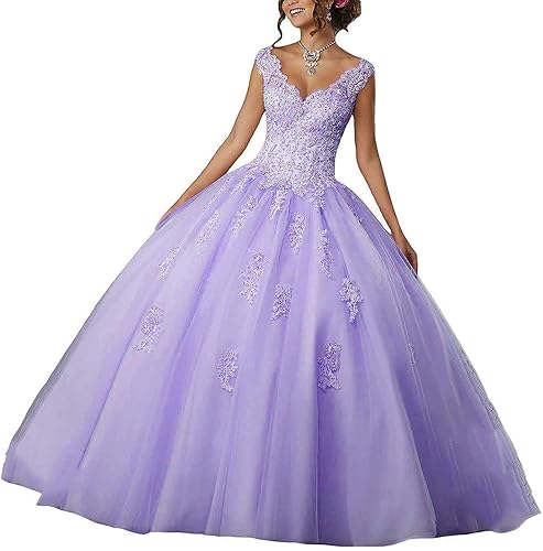 QXMYOO Ball Gown Quinceanera Dresses Sweet 16 Prom Party Princess