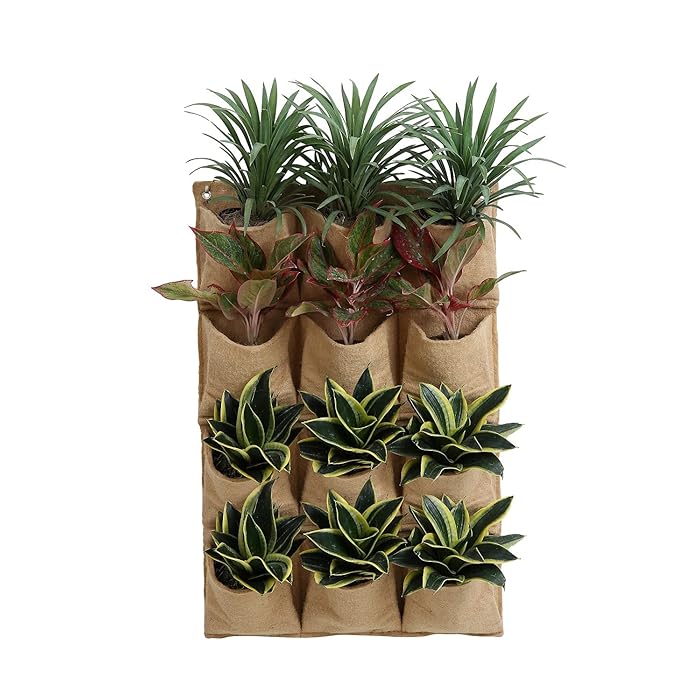 Buy 12 Pocket Vertical Garden Wall Planter Jute Gardens Tower