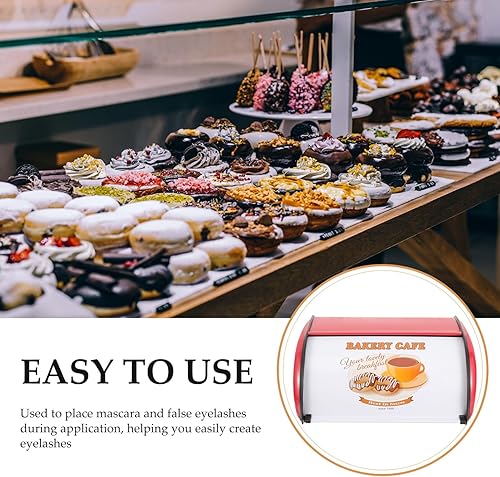 Miniatura 7 de Angoily Caja de almacenamiento de pan para guardar pan de cocina, contenedor de bagel de almacenamiento de pan, soporte para pan, soporte para pan,