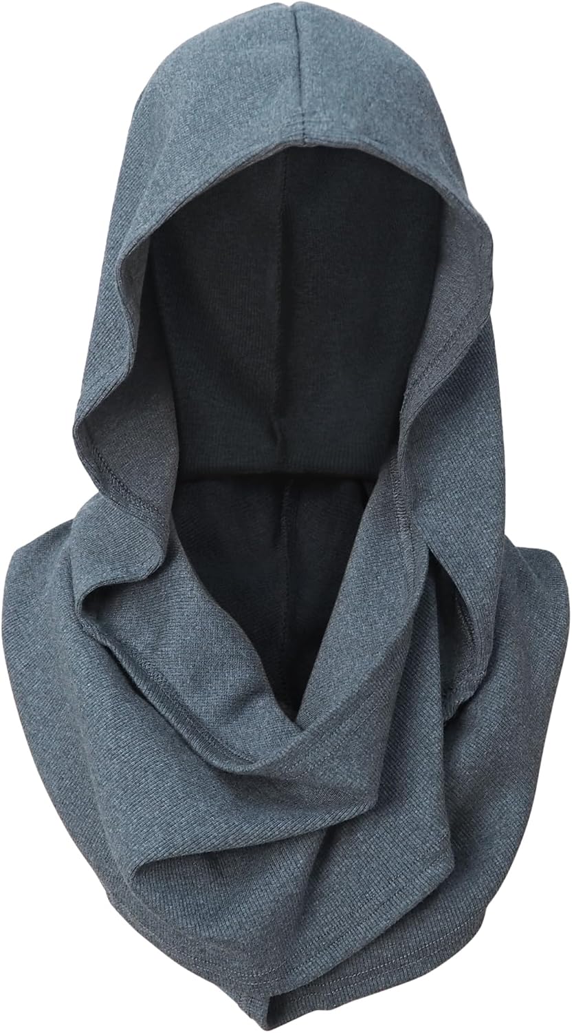 CosInStyle Winter Vintage Gothic Pullover Hood Scarf, Medieval Hooded Cowl, Multifunctional Neck Warmer Accessory