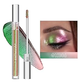 Jolilab Metallic Liquid Chameleon Eyeshadow, Multi-Dimensional Eye Looks, Long-lasting Holographic Glitter Multichrome Eyeshadows Makeup (Wonder+GX006)