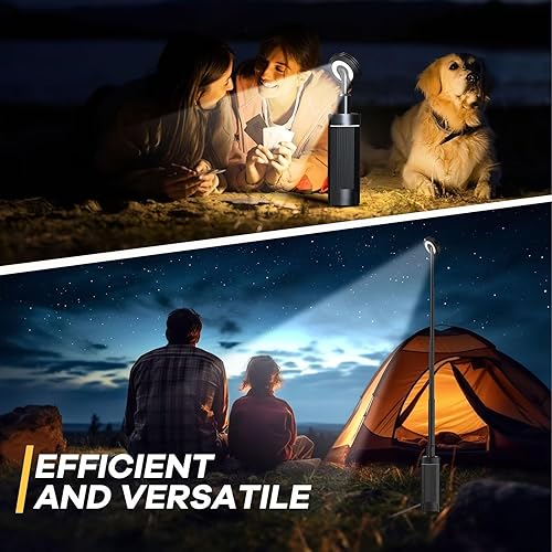 Miniatura 8 de Luz de camping 1 unidad, linterna de camping recargable, luz de trabajo LED con soporte alimentado por batería 10800mAh, lámpara de camping portátil