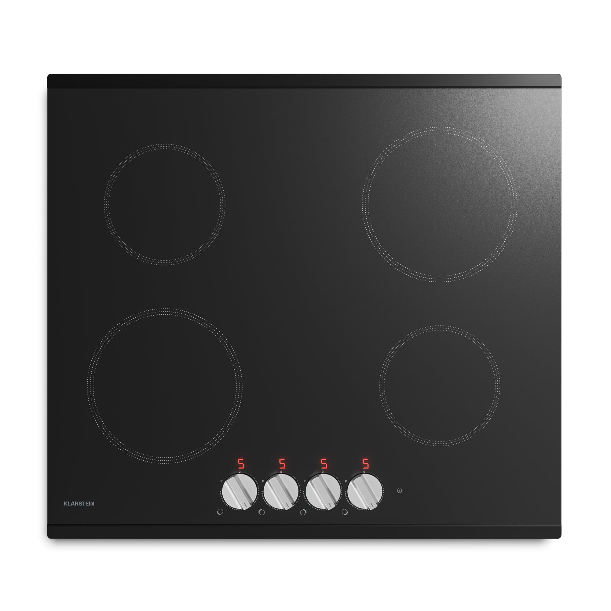 Klarstein Kochheld Piano Cottura Induzione 60 cm - 4 Fuochi, 7200W Boost, Manopola Rotante, Vetro Opaco, Indicatore Calore Residuo, Protezione Surriscaldamento, Incasso Elegante