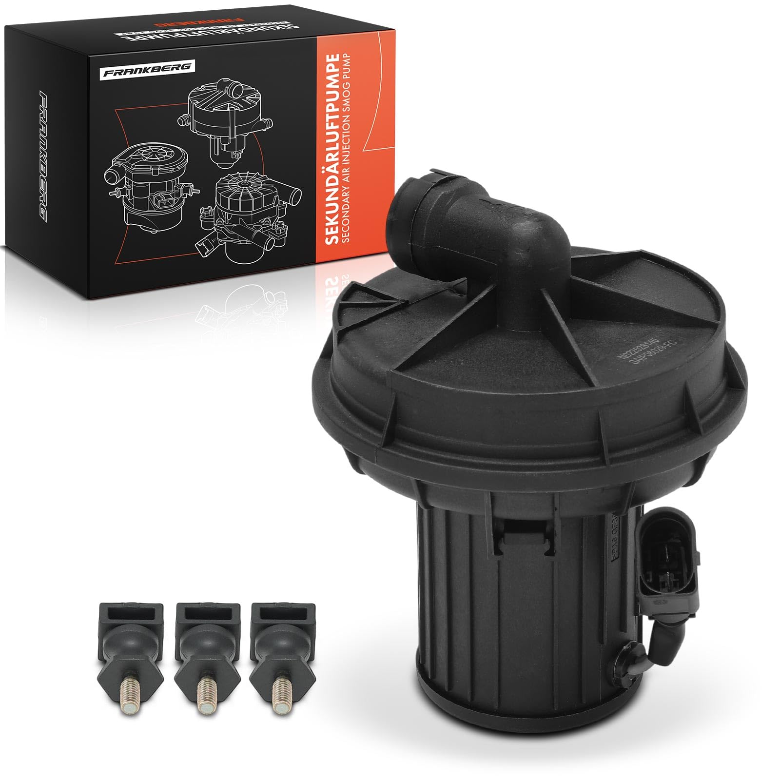 Frankberg Bomba de aire secundaria 2 Polos Compatible con A4 8D2 1.6L A3 8L1 1.6L A3 Sportback 8PA 1.6L A4 8D2 1.8L A3 8L1 1.8L Replace# 06A959253E