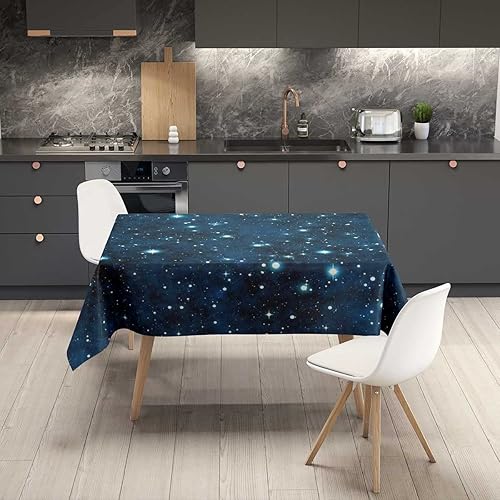 Miniatura 2 de Manteles de mesa elegantes de cielo estrellado con estrellas para boda, fiesta de vacaciones, 54 x 54 pulgadas