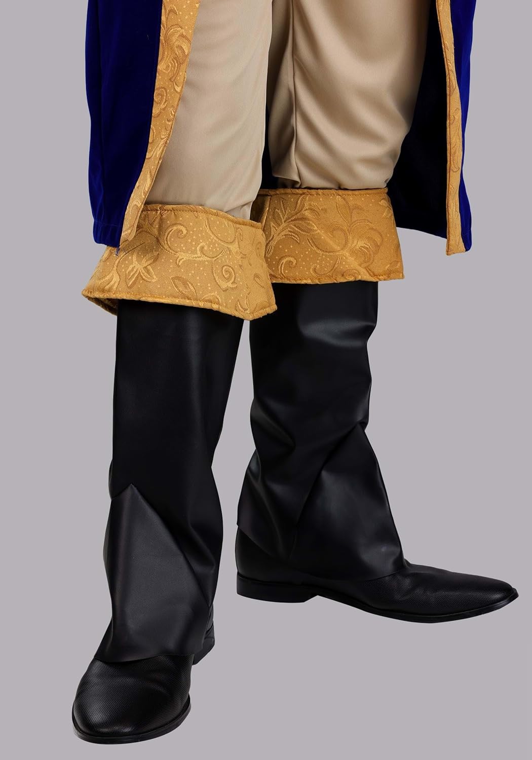 Fun Costumes George Washington Colonial Costume for Men - Blue Velvet Jacket, Vest, Pants, Hat, Ascot, Boot Tops - Blue, Large - Image 6